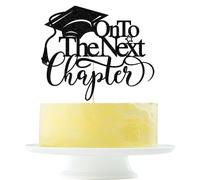 Onto The Next Chapter Cake Topper 2024 High school university postgraduate graduation theme party Cake Decorations Boys and girls Graduation in 2024 Cake decorations Happy graduation cake Topper