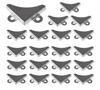 ONTRJIYG 8 Pcs Mirror Corner Brackets with 10 Screws Mirror Corner Fastening Bracket Mirror Clips Metal Mirror Corners for Fixing Bathroom Glass Mirror Hanging Pictures (8)