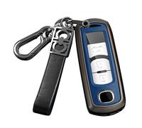 ontto 2/3/4 buttons Car Key Protector Intelligent Key Bag Fit for Mazda 2 3 5 6 8 CX3 CX4 CX5 CX7 CX9 Atenza Axela MX5 Speed3 Miata for Scion iA Fit for Toyota Yaris Key Fob,Blue