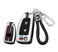 ontto 2-Button Car Key Fob Cover Compatible with Nissan Flip Folding Key Remote ,Metal Key Holder for Juke F15 Pulsar C13 Qashqai J11 2013-2016 Black