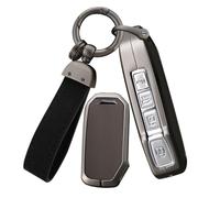 ontto 3/4 buttons Alloy Leather Key Fob Cover Fit for Kia Soul NQ5 Niro Xceed Sportage Stinger GT Proceed GT Smart Car Key Shell case keyring Key holder bag keychain protection accessories Brown A