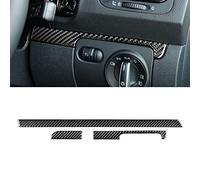 ontto 3PCS Car Dashboard Sticker Cover Fit for VW Scirocco 2009-2016 right-hand drive ABS plastic Interior Decoration Carbon Fibre pattern Frame Trim Strips Accessories