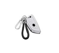 ontto 4 button Alu Key Fob Cover Keyring fit for BMW 2 3 5 6 7 8 Series X1 X2 X3 X4 X5 X6 X7 Z4 G29 G20 G32 GT G11 F39 leather Car Key Case protector keychain key Holder shell Accessories White A2
