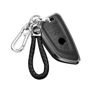 ontto 4 button Alu Key Fob Cover Keyring fit for BMW 2 3 5 6 7 8 Series X1 X2 X3 X4 X5 X6 X7 Z4 G29 G20 G32 GT G11 F39 leather Car Key Case protector keychain key Holder shell Accessories Black A2