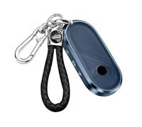 ontto 4 button Alu Key Fob Cover Keyring fit for BMW MINI One Cooper S F66 PHEV JCW Countryman Aceman 2023 2024 2025 leather Car Key Case protector keychain key Holder shell Accessories Blue