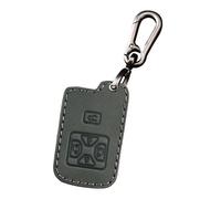 ontto 5 buttons Car Key fob Cover fit for Toyota Alphard Vellfire Previa Estima Isis Noah Voxy Tarago Mark X Yaris RAV4 Corolla PU Leather key case holder shell Keyring Accessories Clip keychain-Grey