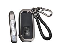 ontto 7 buttons Alloy Car Key fob Cover Case Fit for Kia EV6 GT K5 K7 K8 Sportage GT-Line Sorento 4 MQ4 Sedona Carnaval MPV Smart Leather Key holder Shell keyring keychain accessories Black