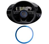 ontto 76mm Car Steering Wheel Decorative Ring Interior Accessory Fits for Audi A4 S4 B9 A3 8V S3 8Y Q2 A5 F5 A1 Avant A4L 2016-2020 Steering Wheel Logo Sticker Emblem Trim Images Cover