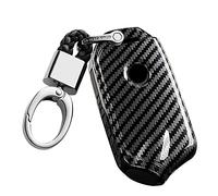 ontto ABS Plastic Car Smart Key Fob Cover Fit For KIA Stinger K900 Remote keychain key Shell Key Holder Key Box Accessories Protector Carbon Black 4 button