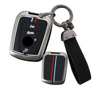 ontto Alloy Car key fob cover case Fit for BMW i8 i3 2014-2024 Smart Key Shell Holder bag keyring keychain protector Accessories 4 buttons Black B