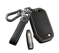 ontto Alloy Car Key fob Cover fit for Kia Picanto 2025 K5 Sportage Seltos Sports Ceed Xceed Sport Niro flip key holder Smart leather Key case Shell bag keyring keychain accessories Black