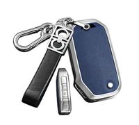 ontto Alloy Car Key fob Cover fit for Kia Picanto 2025 K5 Sportage Seltos Sports Ceed Xceed Sport Niro flip key holder Smart leather Key case Shell bag keyring keychain accessories Silver Blue
