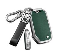 ontto Alloy Car Key fob Cover fit for Kia Picanto 2025 K5 Sportage Seltos Sports Ceed Xceed Sport Niro flip key holder Smart leather Key case Shell bag keyring keychain accessories Silver Green