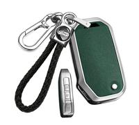 ontto Alloy Car Key fob Cover fit for Kia Sportage R GT MK5 Stinger GT Sorento Picanto Ceed CD XCeed Cerato flip key holder Smart leather Key case Shell bag keyring keychain accessories Silver Green
