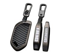 ontto Alloy Car Key fob Cover Fit for Kia Telluride 2023 2024 Sorento EV9 2024 2025 keyless go Key case keyring Key Shell holder car styling accessories 5/6/7/8/9 buttons Short keychain-Black