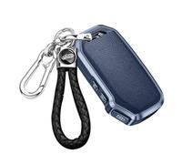 ontto Alu Car Key fob Cover Keychain fit for Kia Soul NQ5 NIRO XCEED Sportage GT Line Proceed GT Leather 3 buttons Smart Key Shell Case key holder keyring Remote control protection accessories Blue