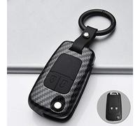 ontto Black Carbon Fiber Car Key Case Cover For Vauxhall Astra Insignia Mokka Zafira Corsa Merova Karl Viva ABS 2 Button