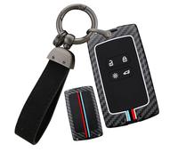ontto Car Key Case Cover For Renault 4/5 E-Tech Clio 5 Capture Scenic Megane 4 Austral Koleos Zoe Kangoo Arkana 4 Button Structured Metal Protective Shell