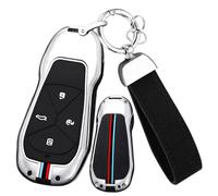 ontto Car Key Case Key Case Fits Xiaopeng Xpeng P7 P5 G3 G6 G9 G3i Metal Protective Silicone Key Case Key Case Key Case Key Box Key Fob 4 Buttons C Silver