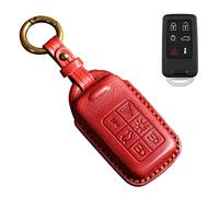 ontto Car Key Case Protective Cover Key Cover Fits Volvo S80L S60L V40 S60 V60 XC60 S80 2013 2014 2017 Key Protection Accessories Key Fob Leather Key Case 6 Buttons Red