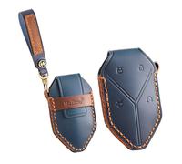 ontto Car key cover fit for BYD Formula Leopard SUPER 5 SUPER 8 SUPER 3 9 crazy horse leather key case holder keyring key chain Smart Key Shell Accessories Blue