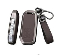 ontto Car Key Fob Cover Case fit for Kia Sportage K5 DLS NIRO Sorento MQ4 EV6 GT-Line K8 V6 Ceed CD GT 2020-2025 Smart Key holder Metal Leather Shell keyring keychain auto styling accessories-Brown 1
