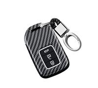 ontto Car key fob cover Fit For Honda Accord Civic CR-V CRV Pilot Passport Vezel Odyssey Insight EX EX-L ABS Plastic Key Shell Holder keychain decorative Accessories Protector Carbon 3 button black
