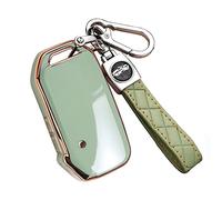 ontto Car key fob cover Fit for Kia Sportage Ceed Sorento Cerato Forte Stinger K900 2017 2018 2019 2020 3 Buttons Smart Key case TPU Silicone Key Shell Key Holder keychain Accessories Green