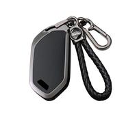 ontto Car Key Fob Cover Fit for KIA Sportage R Carnival KX3 Seltos KX5 ALL NEW K5 EV9 Picanto 2024 Smart Alloy Leather Key holder Shell case bag keyring keychain accessories 5/6/7/8/9 buttons Black A