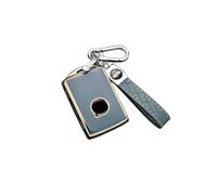 ontto Car key fob cover fit for Volvo XC60, XC90 XC40 S90 V90 V90 Cross Country Key case TPU Keyless entry Key Holder keyring Key Shell keychain protective Accessories Gray
