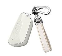 ontto Car key fob cover Fit for VW ID.3 ID.4 GTX Golf 8 R GTI Seat Leon MK4 Tarraco Skoda Octavia Enyaq 2020-2021 Key Case Holder Shell TPU Smart key bag keychain keyring protector Accessories White