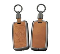 ontto Car Key Holder Fit for Jaguar E-PACE I-PACE XE XJ XF 2018-up Key Fob Cover Fit for Range Rover Sport Vogue Evoque, Brown