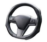 ontto Car Steering Wheel Cover Clip fit for BMW 1 Series 3 Series 7 Series i4 i5 i7 iX1 iX2 330e XM M2 Carbon Fiber Microfiber Leather Diameter 37-38 cm Car Accessories Protector Anti-Slip Black