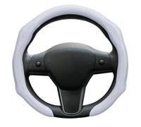 ontto Car Steering Wheel Cover Clip fit for Ford puma fiesta focus kuga transit custom ranger Diameter 37-38 cm Carbon Fiber Microfiber Leather Universal Car Accessories Protector Anti-Slip White