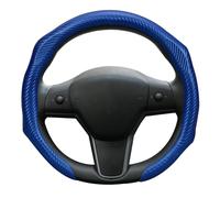 ontto Car Steering Wheel Cover Clip fit for land rover discovery sport evoque freelander 2 range rover velar Diameter 37-38 cm Carbon Fiber Microfiber Leather Universal Accessories Protector Blue