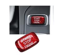 ontto Carbon Fiber Car Engine Start Stop Button Cover fit for Volvo V40 V60 S60L S60 XC60 S80L Ignition Push Switch Sticker Auto Protective Interior Accessories Decoration Red