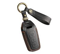 ontto Cowhide Car key cover fit for Audi 2025 A5 S5 A6 S6 Avant Sportback e-tron Q5 SQ5 Q6 SQ6 SUV e-tron key holder leather case keyring keychain Smart Shell protector Accessories 3 buttons Black