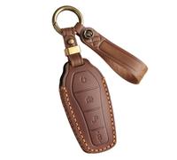 ontto Cowhide Car key cover fit for BYD Atto 3 Dolphin Seal U DM-i Sealion 7 Sealion 6 Shark 6 key holder leather case keyring keychain Smart Shell protector Accessories 4 buttons Brown