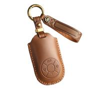 ontto Cowhide Car key cover fit for GWM Great Wall ORA R1 R2 Funky Cat Good Cat White Cat IQ GT key holder handmade leather case keyring keychain Smart Shell protector Accessories Brown
