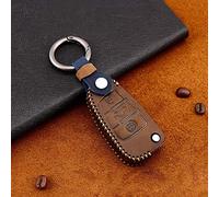ontto for Audi Car Key Cover Premium Leather Key Fob Cover Holder Protector for Audi A1 A3 A4 A6 TT TTS TTRS S3 S4 S6 RS3 RS4 RS6 Q2 Q3 Q5 Q7 R8 KC Seat Exeo 3R Remote Car Key Case Keyring Brown