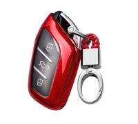 ontto Key Case Car Key Cover Fits MG MG6 ZS HS EV EZS EHS MG3 MG4 MG5 GS MG7 GT 2015-2023 TPU Key Case Cover for Roewe RX5 I6 Key Fob 3 Buttons Accessories-A Red