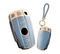 ontto Key Fob Case Fit for BMW M3 2009-2013 Soft TPU Car Key Cover for 1 3 5 Series E90 E92 E93 X5 X6 Z4 E90 Car Accessories, Type-b-keychain-grey