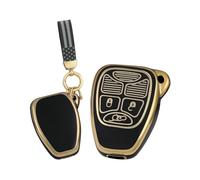 ontto Key Fob Case Fit for Jeep Commander Compass Grand Cherokee Patriot Wrangler 2007-2012 TPU Key Cover Fit for Chrysler, Trunk-button-black