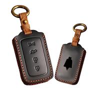 ontto Key Fob Cover Keyring for Maserati Grecale 2022 2023 GT Granturismo Folgore EV Key Case Leather key holder shell bag keychain protective Accessories Black