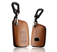 ontto Leather Car Key Case fit for Lexus IS ES GS LX NX RC RX GS-F IS-F RC-F IS200 IS250 IS300 NX300h LX570 RX350 RX450h LS460 key fob cover keyring Key holder Keychain Accessories 3 Buttons Brown