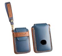 ontto Leather Car Key Case Key Case Key Case Protective Key Fob Suitable for Mazda 3 6 CX-30 CX-50 CX-60 CX-90 CX-4 CX-5 CX-8 CX-9 MX-5 MX-30 Axela Saloon 3 Buttons Blue