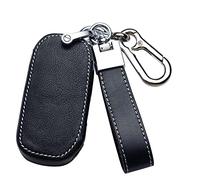 ontto Leather Car Key fob Cover fit for Kia Sportage R Ray Sorento Soul Telluride SX Cerato 2020 K5 K8 2022 Keyless entry key case Key Holder shell bag keychain Keyring Accessories 3 buttons Black B