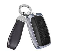 ontto Leather Car Key Fob Cover Keyring keyless entry Fit For Land Rover for Range Rover Sport Evoque Freelander for Jaguar XF XJ XE XJL XF keychain Key Shell Key Holder Accessories Protector Black A