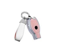 ontto Leather Car Key Fob Cover Keyring keyless entry Fit For Mercedes Benz A B C E S CLK AMG Class C180 W164 W245 W209 W204 key Box keychain Key Shell Key Holder Accessories Protector 3 button pink