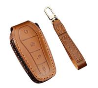 Ontto Leather Case for Car Key Key Case Key Cover Key Cover Compatible with BYD Seal U DM-i Song Plus EV Sealion 7 Tang Atto 2/3 Dolphin Han Denza D9 Key Box 4 Keys - Brown